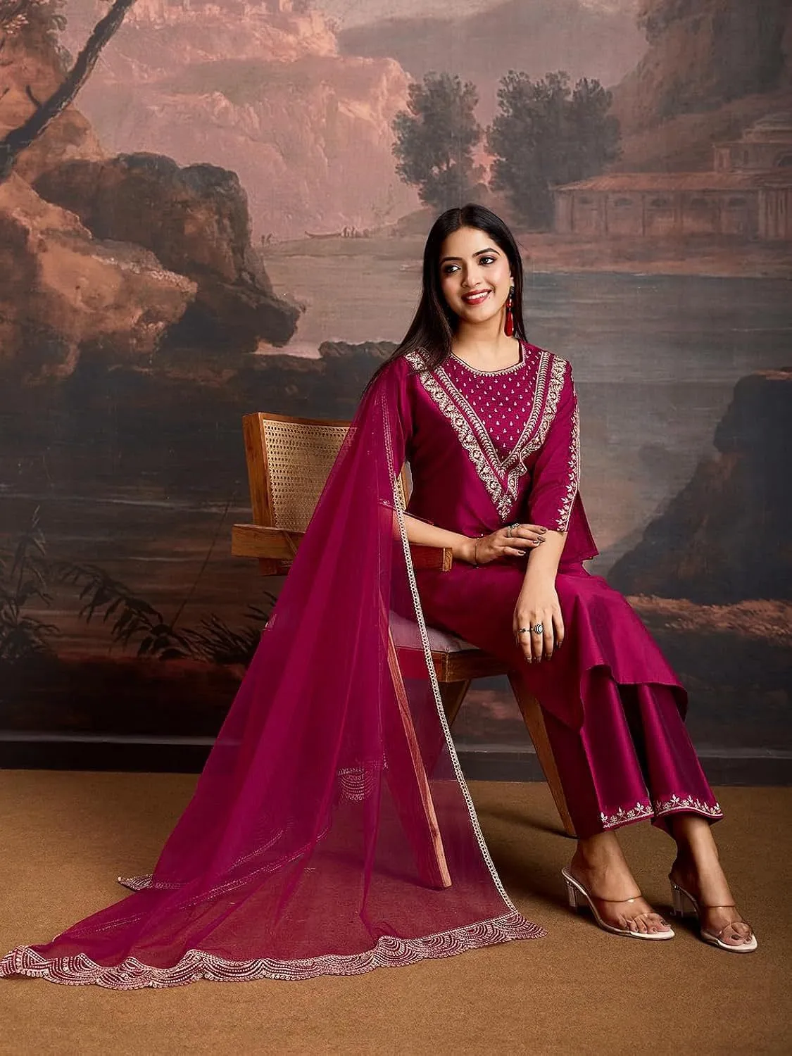Beauty Mc 1137 Roman Organza Silk Embroidery Salwar Suit Dress Wholesale