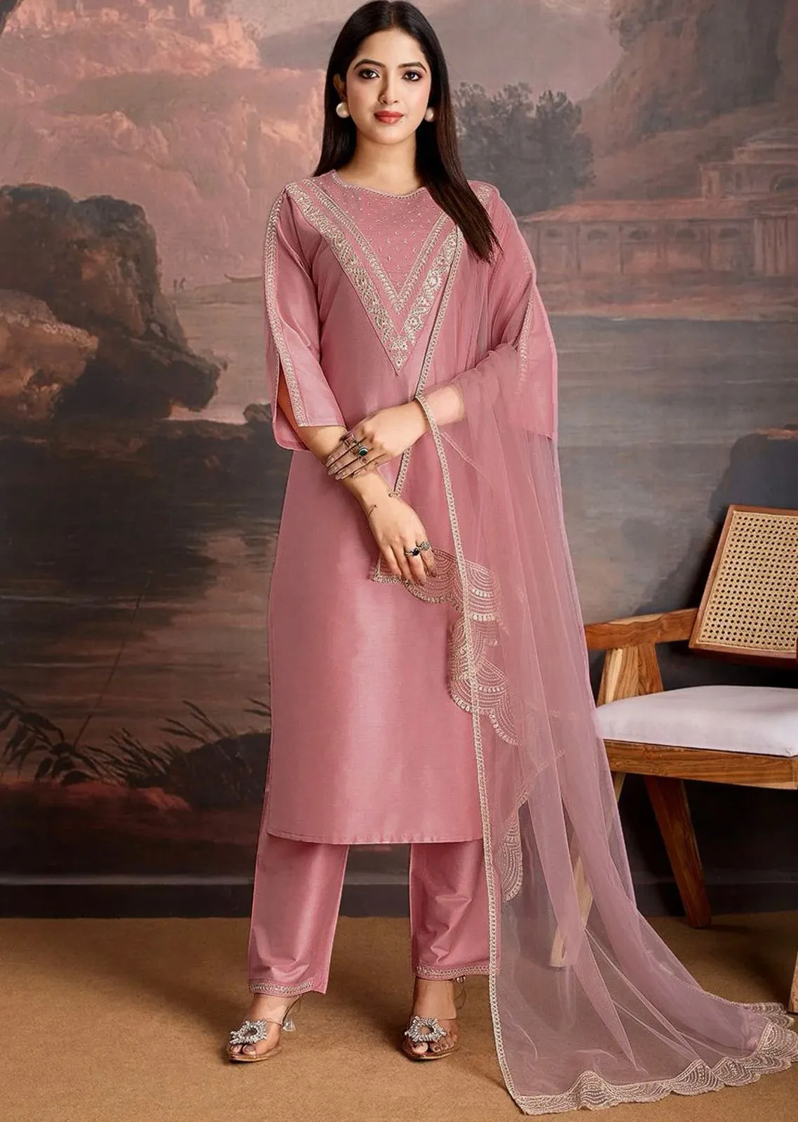 Beautiful Beauty Mc 1137 Roman Organza Silk Embroidery Salwar Suit Dress Wholesale 2026