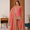 NFD 5060 Crunchy Silk Kurta Sharara Pakistani Dress Wholesale Surat