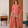 Beautiful NFD 5060 Crunchy Silk Kurta Sharara Pakistani Dress Wholesale Surat 2026