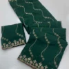 KRT Star Embroidered Sequins Work Georgette Saree Wholesale Surat