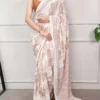WMN 7210 Satin Silk Floral Printed Saree Wholesale Online Surat