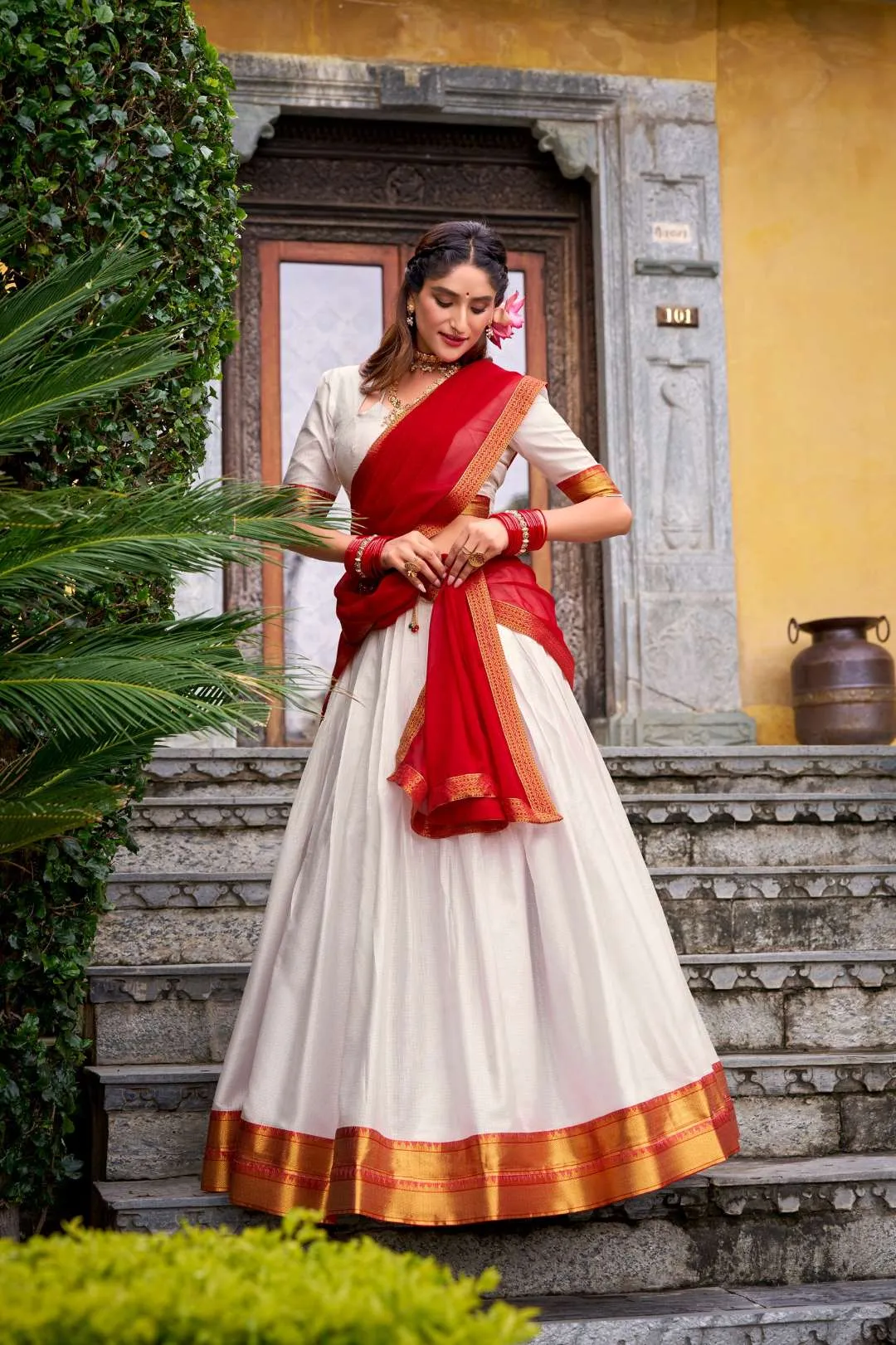 WMN 2029 Poly Cotton Zari Weaving Work Lehenga Wholesale Surat