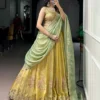 Beautiful WMN 1466 Moss Silk Sequins and Thread Embroidery Work Lehenga Wholesale Surat 2026