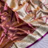Stylish BLJ Vol 104 Banarasi Glass Satin Tissue Silk Saree Gujarat Surat Saree Market 2026