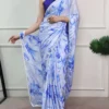 Buy WMN 7005 Satin Silk Floral Print Surat Saree Wholesale Market 2026