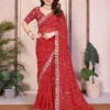 Kiara Chakradhar2 Georgette Bandhej Printed Festival Saree Wholesale Surat
