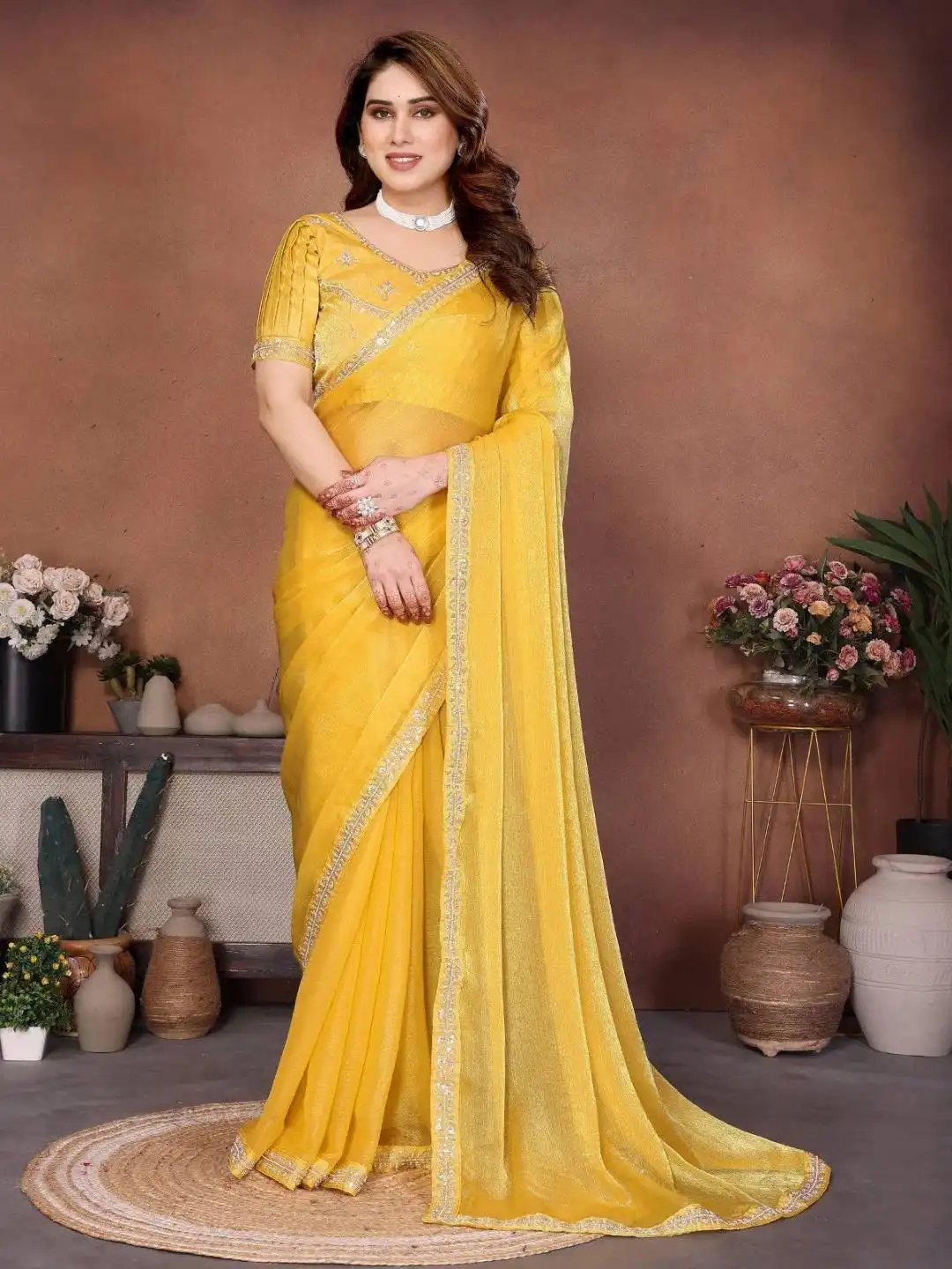 Kiara Chakradhar2 Georgette Bandhej Printed Festival Saree Wholesale Surat