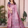 Kiara Saptapadi1 Pashmina Silk Kashmiri Zari Weaving Saree Wholesale Surat