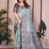 Kiara Saptapadi1 Pashmina Silk Kashmiri Zari Weaving Saree Wholesale Surat