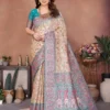 Kiara Saptapadi1 Pashmina Silk Kashmiri Zari Weaving Saree Wholesale Surat