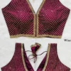 Latest Mrunal Pinky Roman Silk Embroidery Work Readymade Blouse 2026