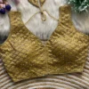 Latest Mrunal 2004 Chandrika Italian Silk Wedding Embroidery Readymade Blouse 2026