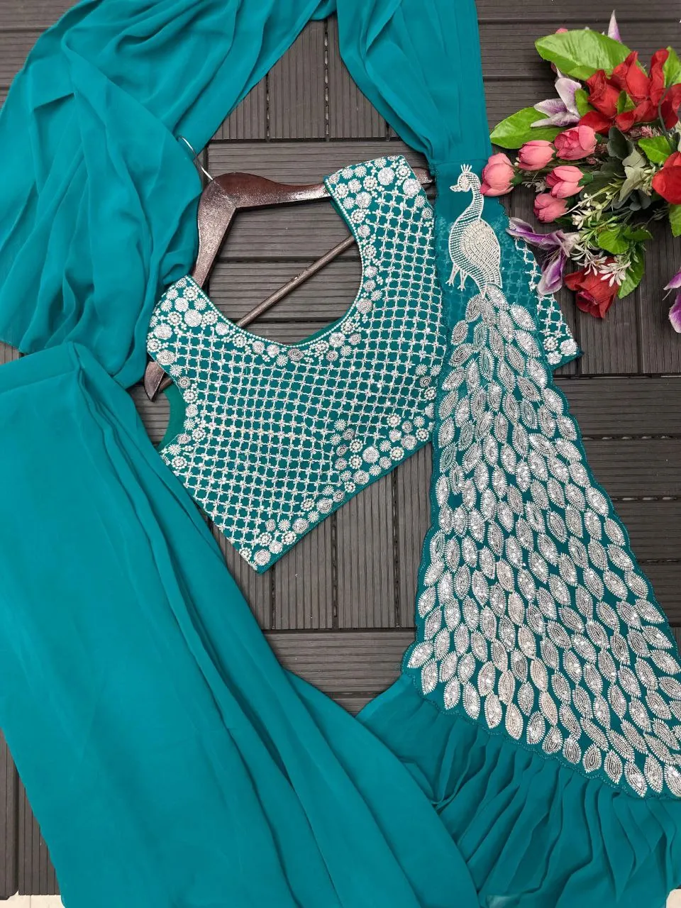 Latest Madhuri 238 Trending Embroidery Wedding & Party Ready To Wear Saree Wholesale Surat 2026