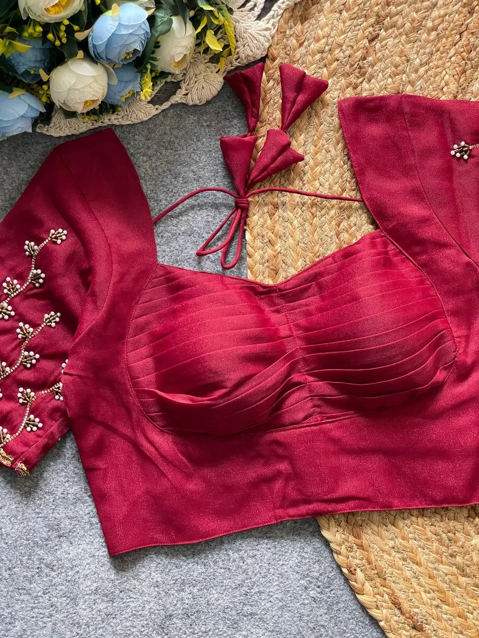 Beautiful Mrunal 2021 Radhika Handmade Hook Party Wear Readymade Blouse 2026