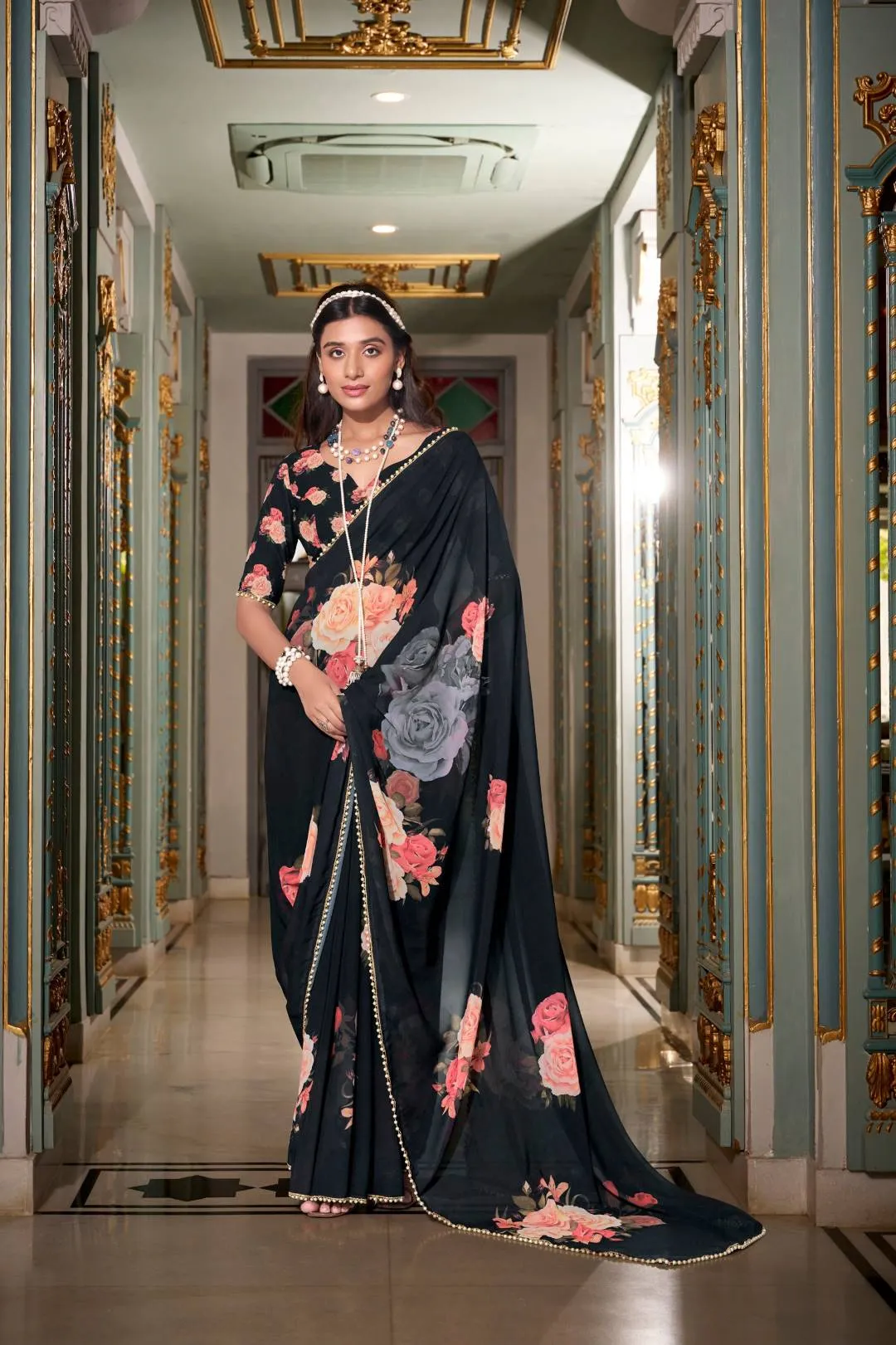 Launching WMN 7007 Nirzari Georgette Printed Saree Wholesale 2026