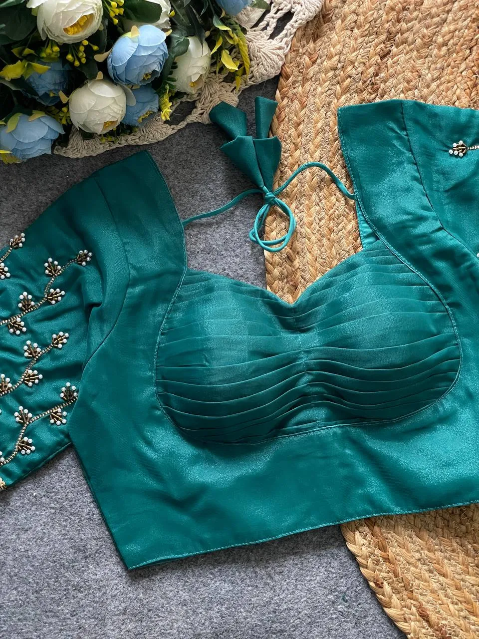 Beautiful Mrunal 2021 Radhika Handmade Hook Party Wear Readymade Blouse 2026