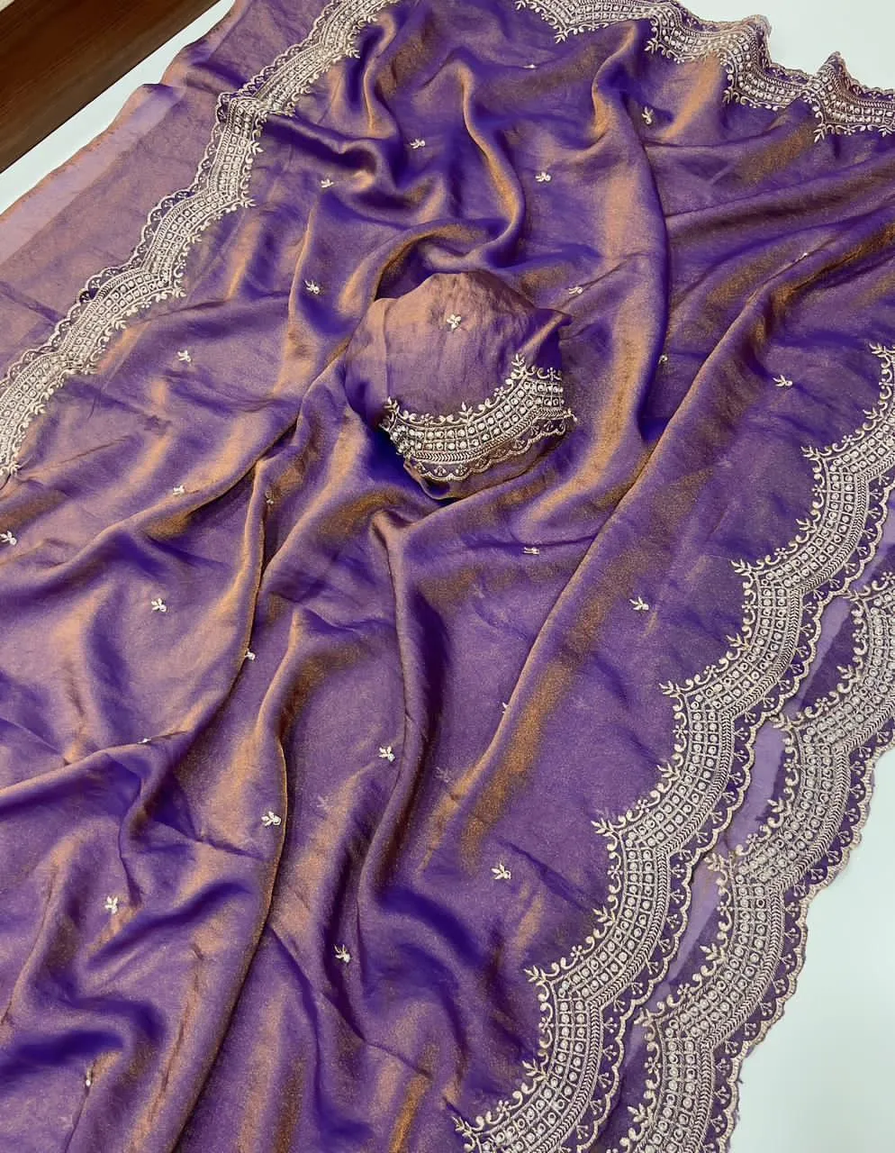 Beautiful RC1 Nc Moss Sattin Emrodairy Festival Saree Wholesale 2026