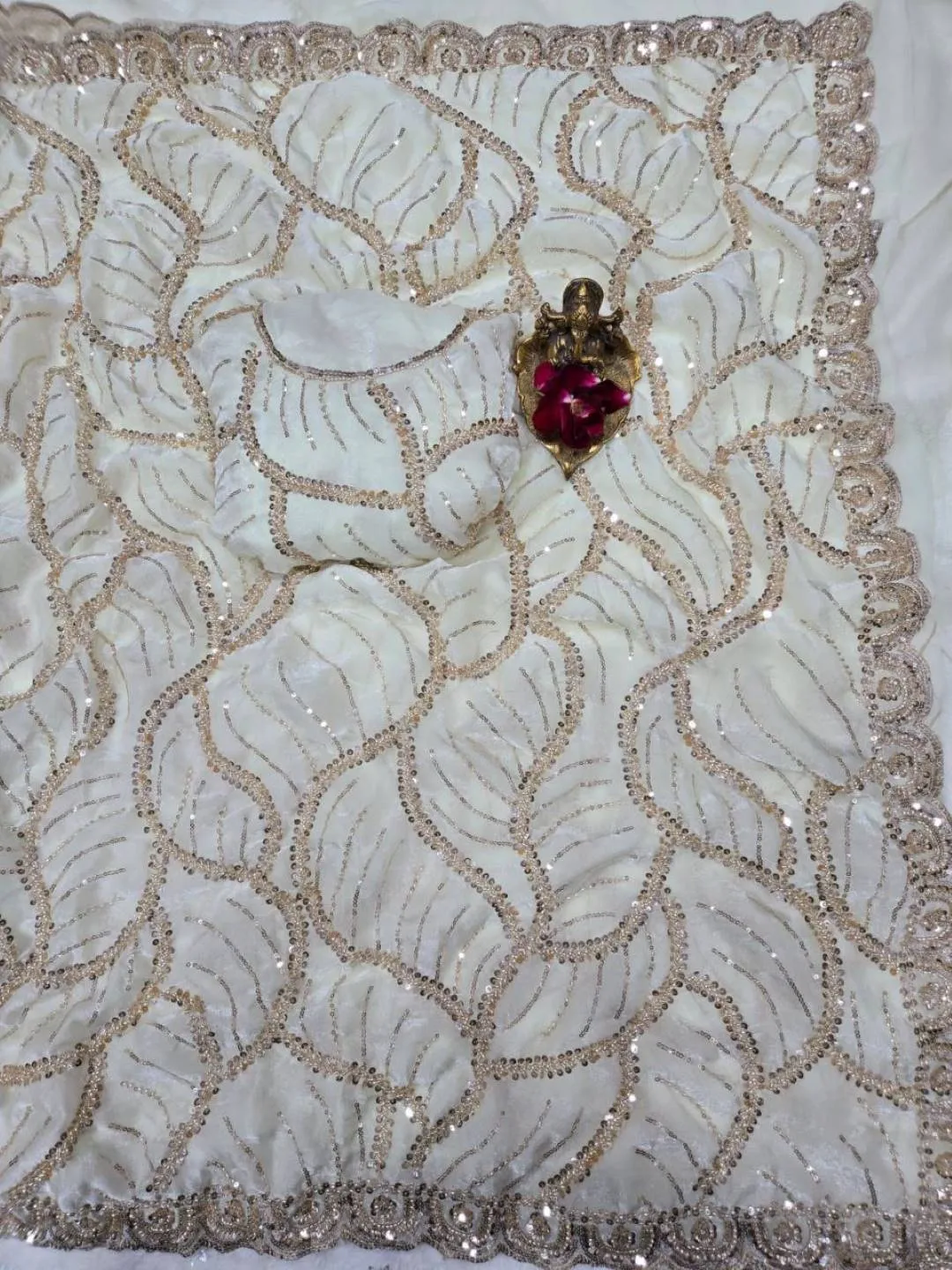 Buy RC1 Chandni Space Silk Original Deeds Work Saree Wholesale Surat 2026
