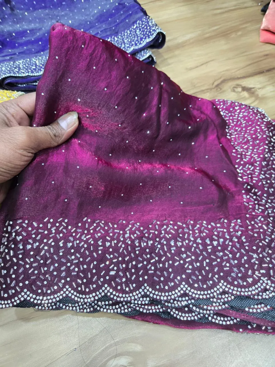 Buy RC1 Space Silk Jarkhan Work Party Wear Saree Wholesale Surat 2026