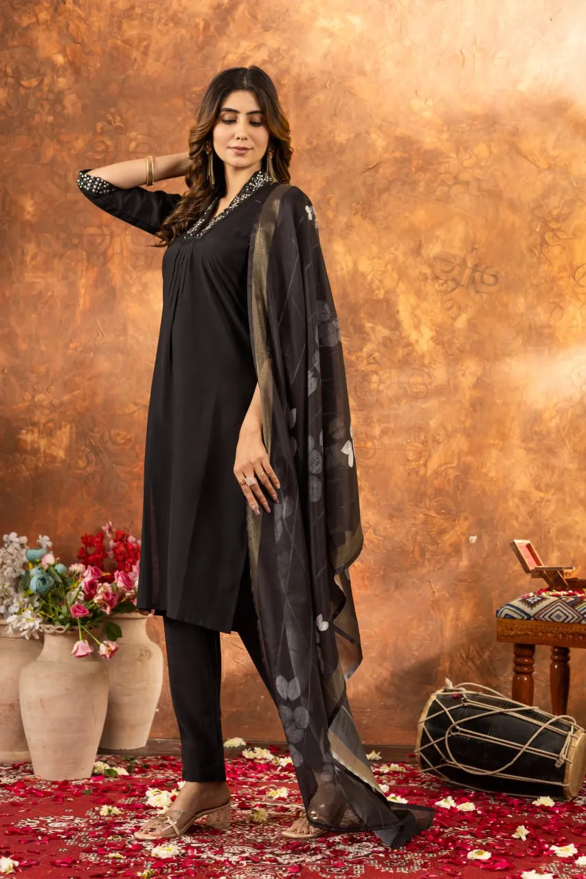 Lila 102 Roman Silk Hand Work Readymade Dress Wholesale