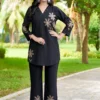 Lila 122 Rayon Embroidery Co Ords Set Wholesale