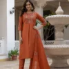 Lila 144 Mango Silk Embroidery Readymade Dress Wholesale