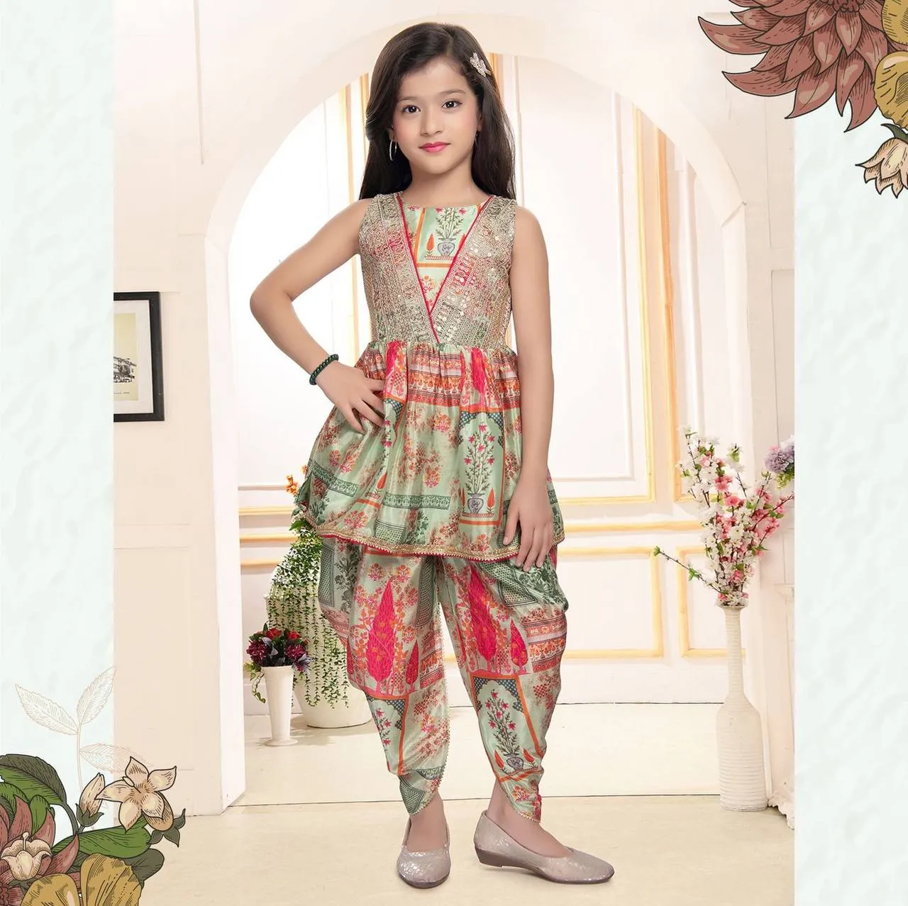Baby 179 Chinon Silk Designer Festival Kid Wear Wholesale