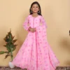 Baby 191 Georgette Printed Gown Kid Wear Wholesale