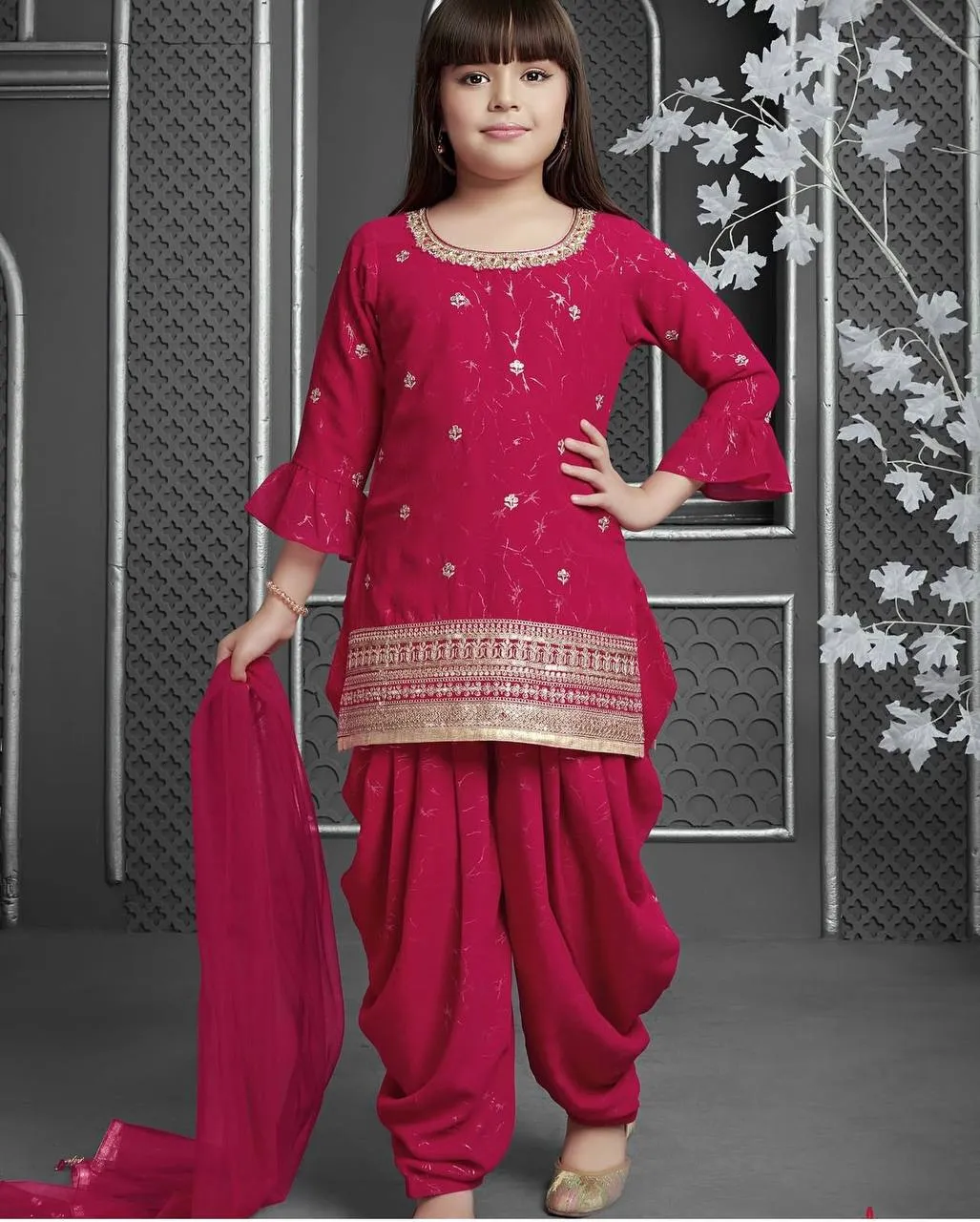 Buy Baby 506 Chinon Silk Designer Salwar Suit Kid Wear Wholesale 2026