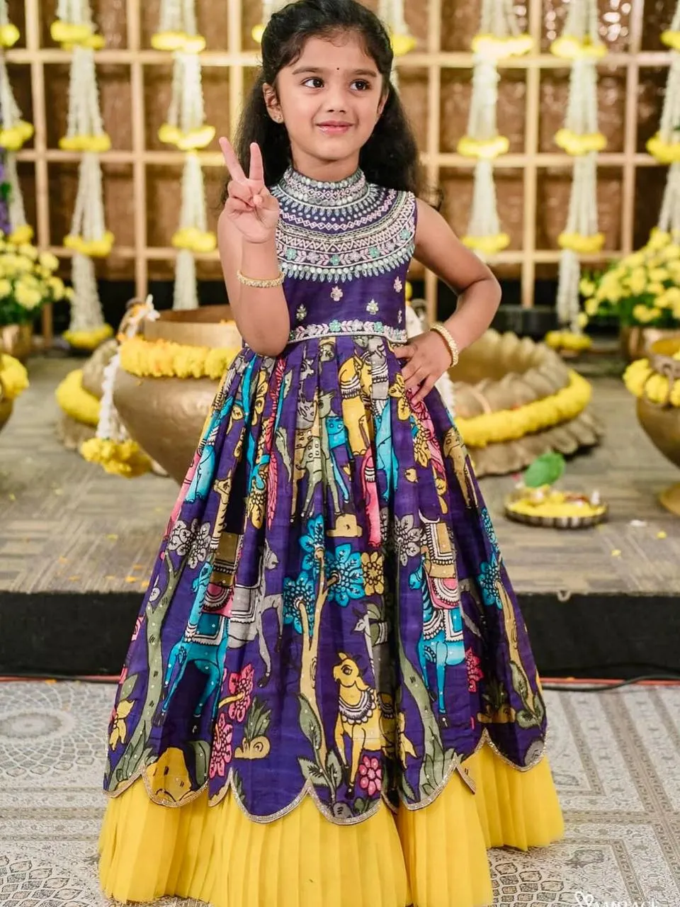 Baby 223 Heavy Chinon Festival Gown Kid Wear Wholesale
