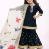 Baby 243 Black Gmy Silk Sharara Suit Kids Collection
