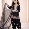 Launching Baby 245 Natural Crep Party Wear Salwar Suit Kids Wear Wholesale 2026