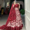 WMN 1213 Amrita Tasar Silk Foil Work Party Wear Lehenga Coli Wholesale