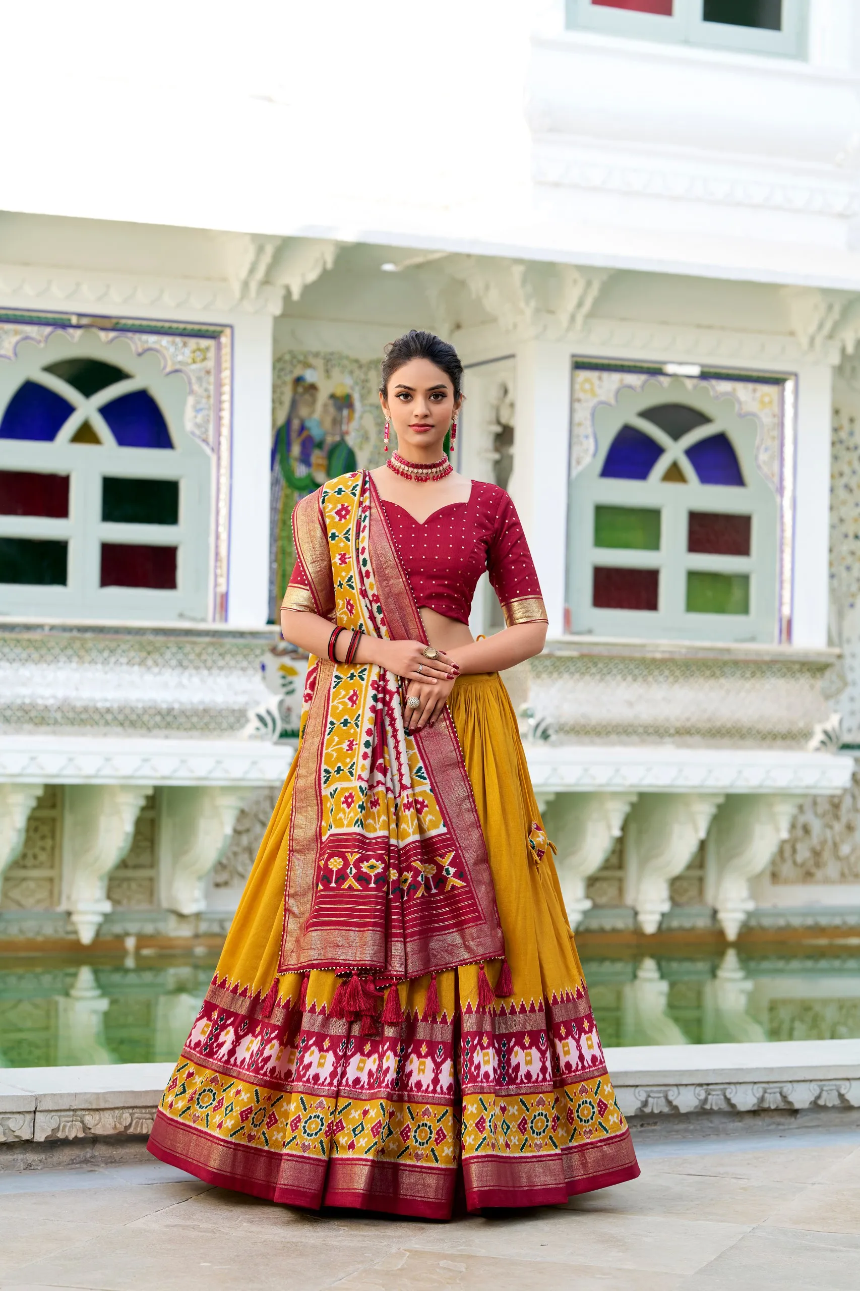 1680 Preyasi Tussar Silk Festive Lehenga Coli Wholesale