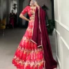 WMN 1032 Tussar Silk Printed Lehenga Coli Wholesale