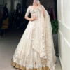 WMN 1422 Silver Glosy Embroidery Wedding Lehenga Choli Wholesale