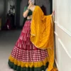 WMN 1200 Tussar Silk Foil Work Festival Lehenga Choli Wholesale