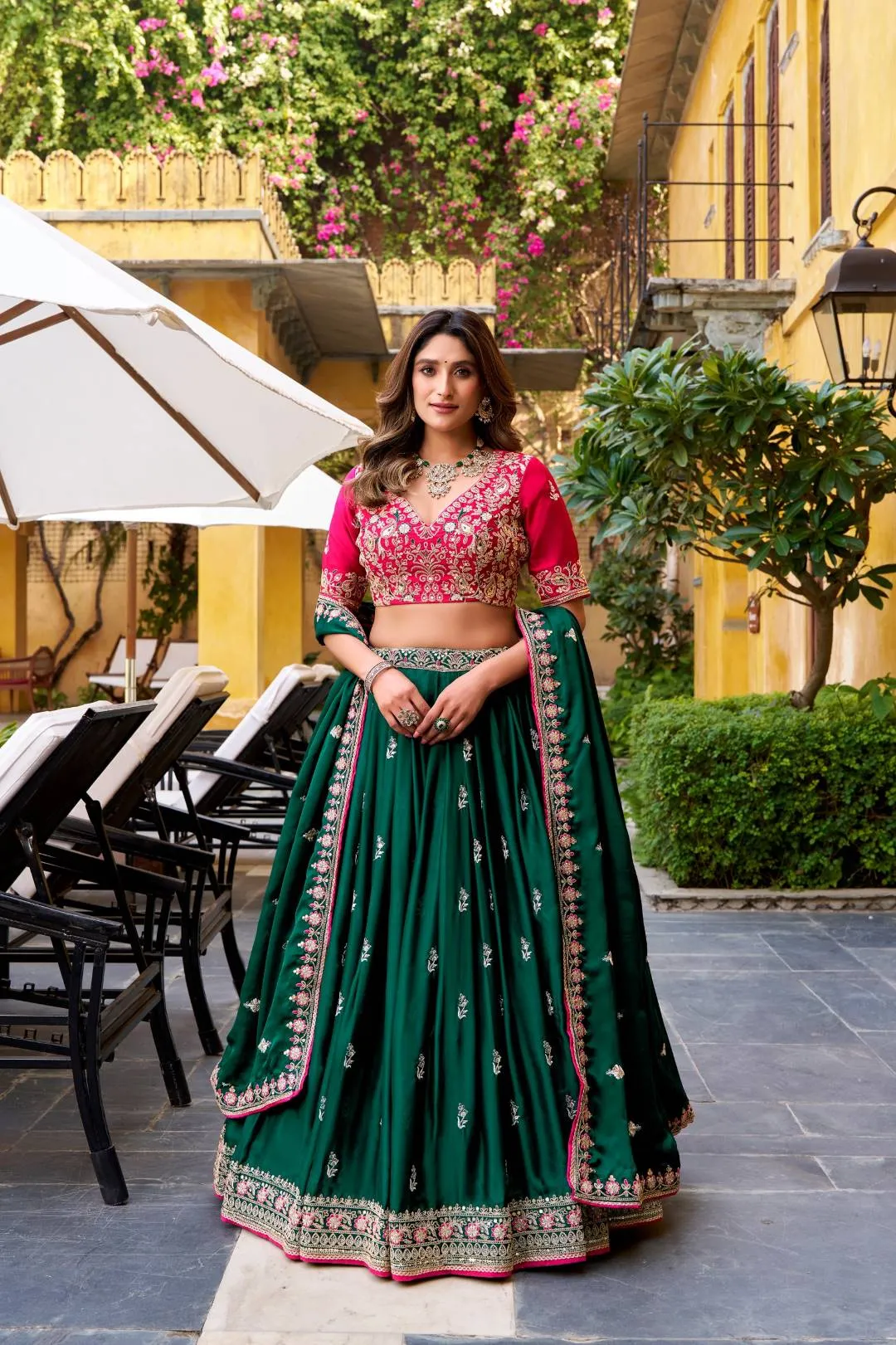 WMN1449 Satin Silk Wedding Lehenga Choli Wholesale