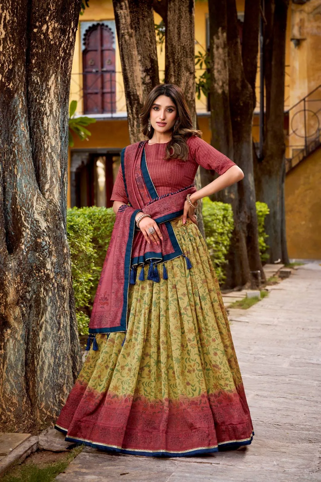 1253 Ishani Vichitra Silk Printed Lehenga Choli Wholesale