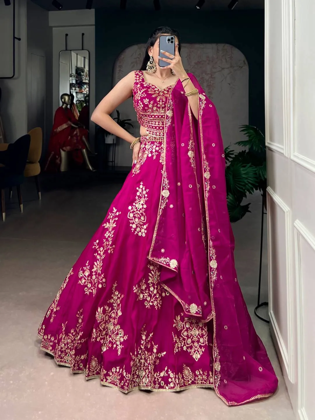 WMN 1463 Naysha Embroidery Work Lehenga Choli Wholesale
