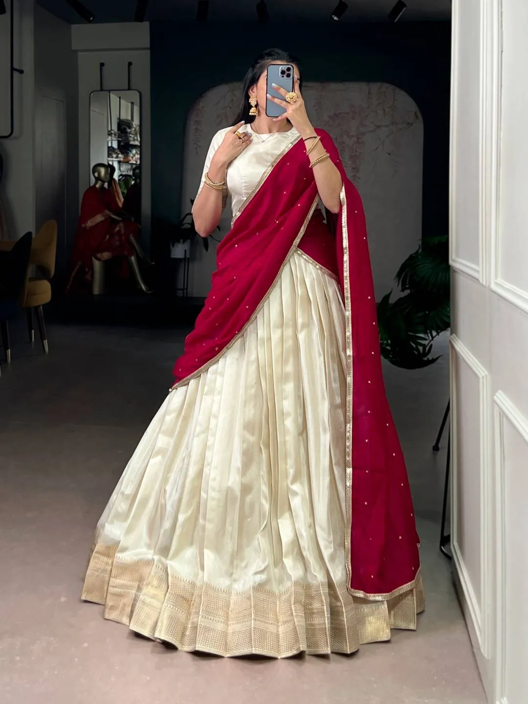 WMN 2004 Dola Silk Weaving Lehenga Choli Wholesale