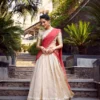 WMN 2011 Jacquard Chex Zari Weaving Work Lehenga Choli Wholesale