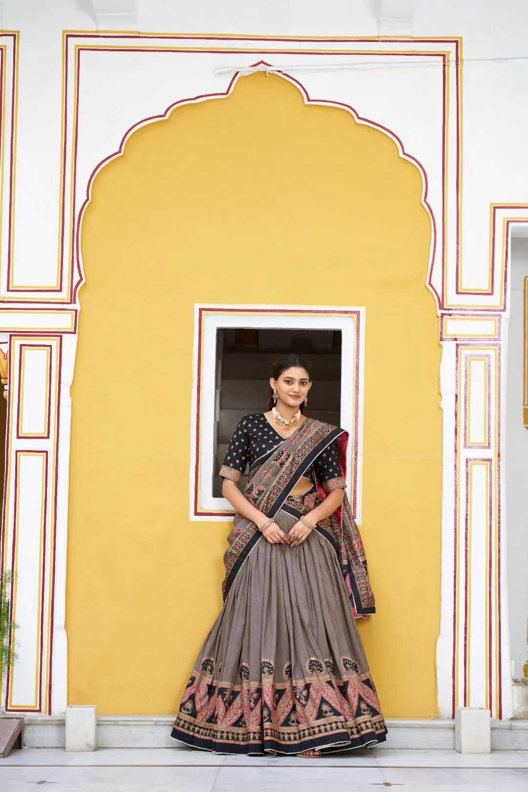 WMN 1203 Sowmya Tasar Silk Printed Lehenga Choli Wholesale