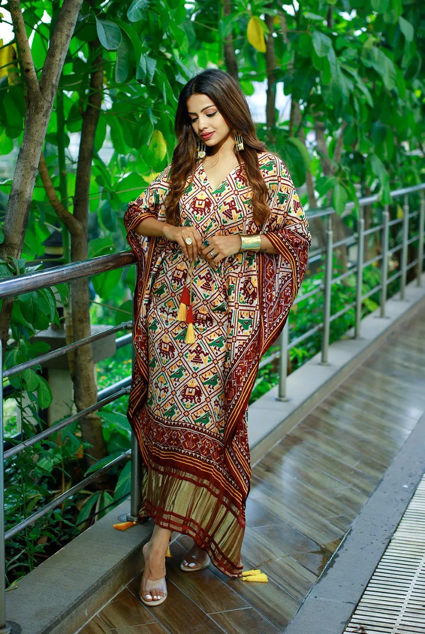 WMN Gaji Silk Kaftan Gotta Patt Western Wholesale