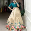 WMN 1131 Tussar Silk Floral Printed Lehenga Choli Wholesale