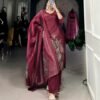 3301 Livaa Roman Silk Hand Work Reeadymade Dress Wholesale