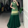 WMN 3012 Gaji Silk Printed Handwork Reeadymade Dress Wholesale