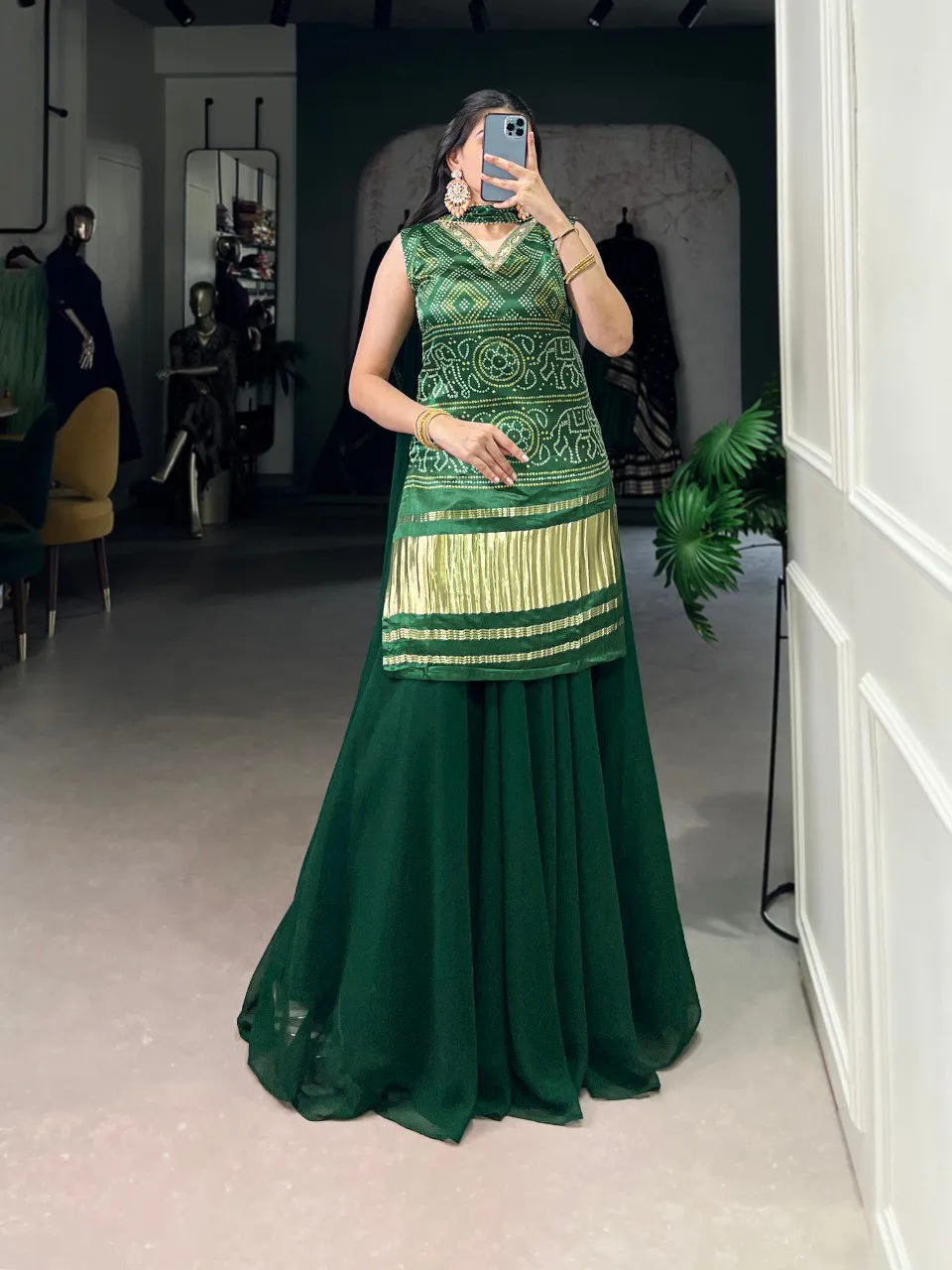 WMN 3012 Gaji Silk Printed Handwork Reeadymade Dress Wholesale