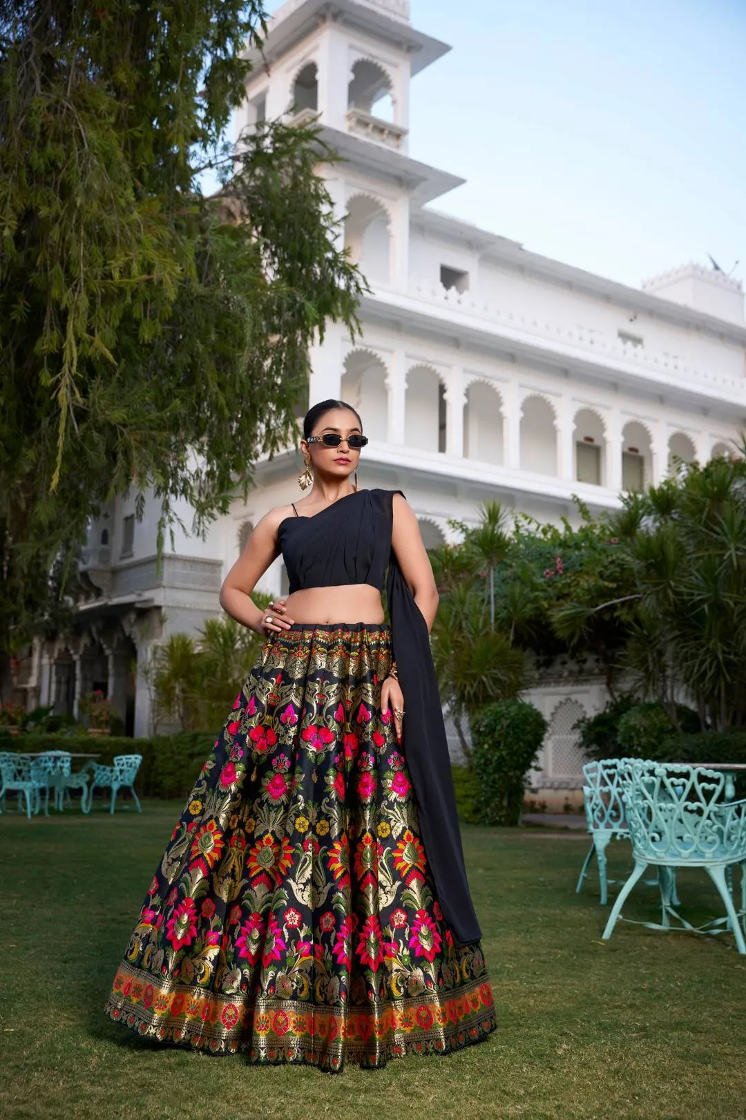 WMN 2018 Banarasi Silk Zari Weaving Work Lehenga Choli Wholesale